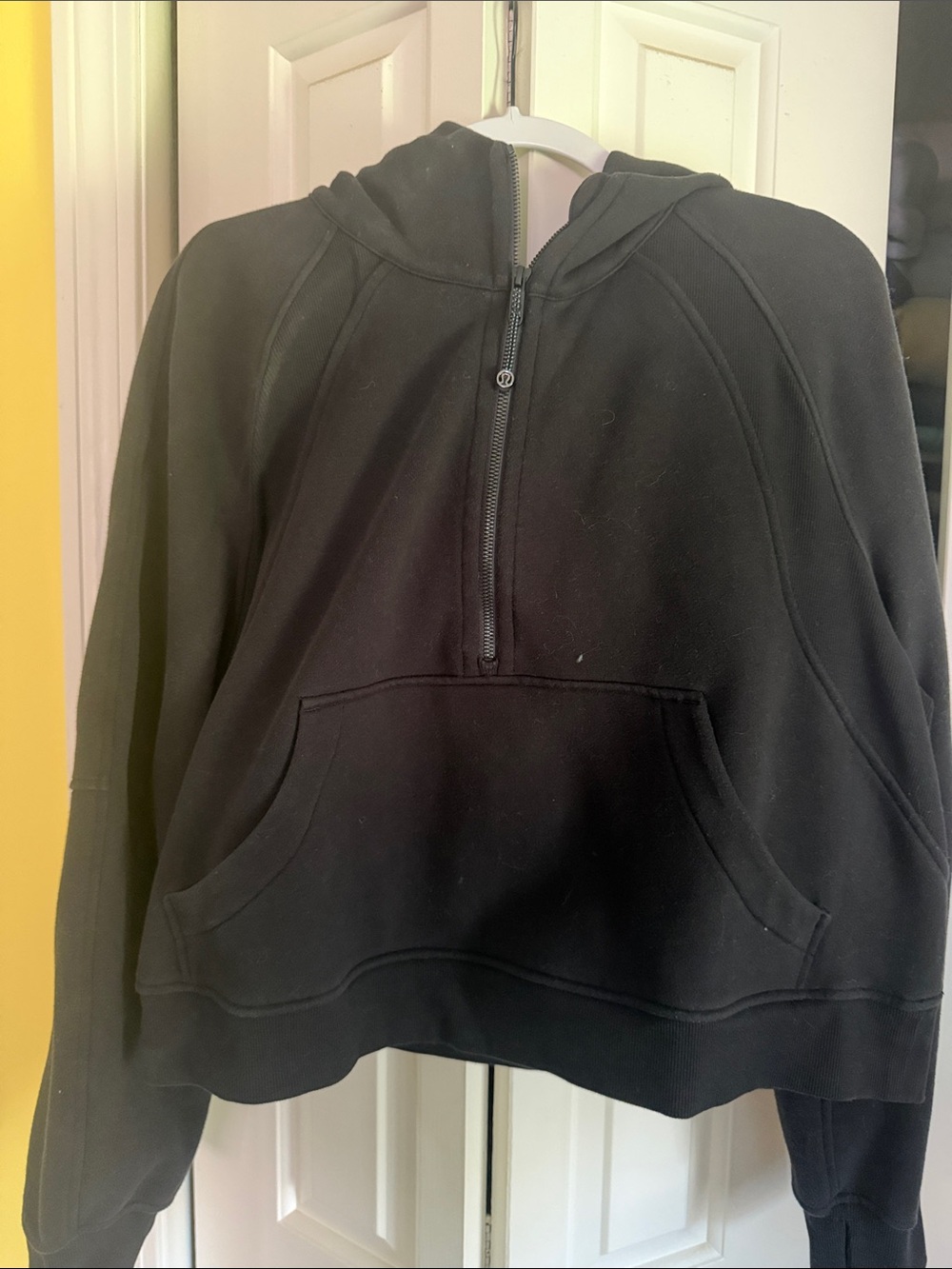 lululemon athletica Black Half-Zip Hoodie Pullover